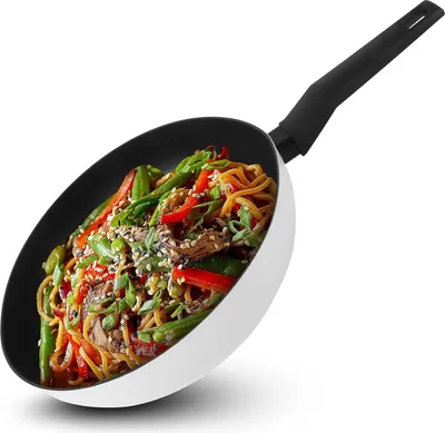 Produktbild von 30 cm Antihaft-Wok aus recyceltem Aluminium - ergonomischer Griff - induktionsgeeignet