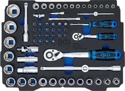 Produktbild von BGS technic Foam Tray for BGS BOXSYS1 & 2: Socket Set 6.3 mm (1/4') / 12.5 mm (1/2'), 4519 mm, 4,52 kg