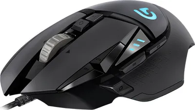 Produktbild von Logitech G 910-004617, Rechts, Optisch, USB Typ-A, 12000 DPI, 1 ms, Schwarz