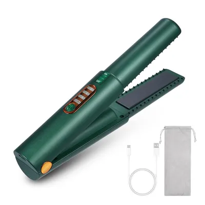 Produktbild von Kabelloses Glätteisen, Haarglätter mit Zahnradgriff, 4800mAh Akku, 3 Temperaturstufen (160/180/200°C), Schnelles Aufheizen