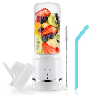 Produktbild von Zimilo 400ml Kabelloser Standmixer 150W, 6-Klingen, USB-Aufladung, Tragbarer Smoothie-Maker, Mini Blender, Fruchtmixer, Automatisches Reinigen, Weiß