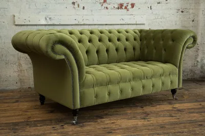 Produktbild von Chesterfield Couch 2 Sitzer Polster Sitz Leder Couchen Sofas Sofa