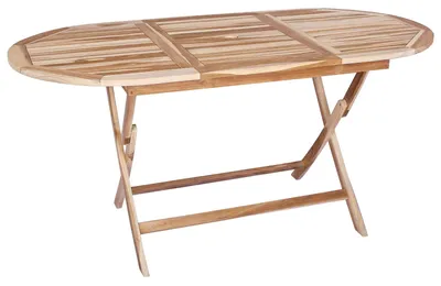 Produktbild von vidaXL Klappbarer Gartentisch Natur 160 x 80 x 76 cm Massivholz Teak