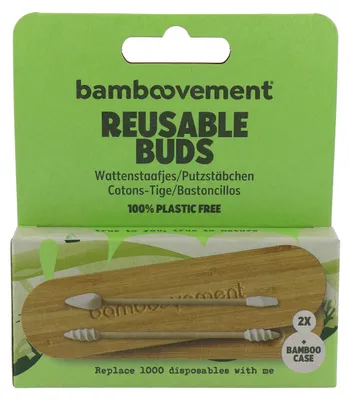 Produktbild von Bamboovement Wiederverwendbare Wattestäbchen (2 Stück)