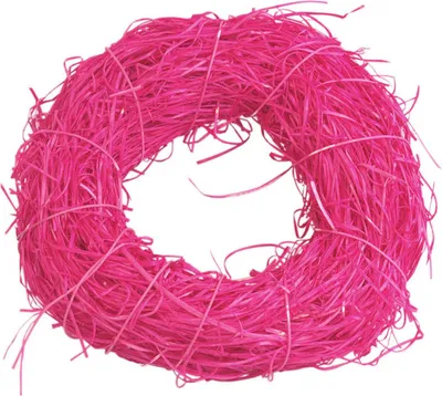 Produktbild von Strohkranz - Raffiakranz - Fuchsia - Ø ca. 30 cm - 24917-35