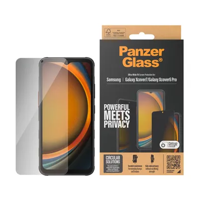 Zdjęcie produktu dla PanzerGlass - Ochraniacz ekranu do telefonów komórkowych - ultraszerokie dopasowanie - szkło - z filtrem prywatności - 2-kierunkowy - do Samsung Galaxy XCover7 (P7365)