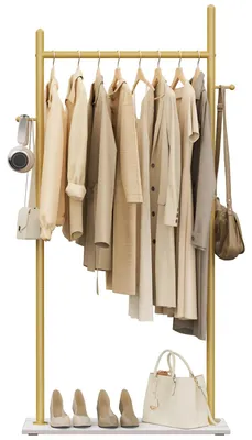 Image de Porte-vêtements en métal, largeur de 60 cm, couleur or
