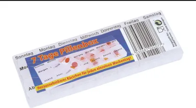 Produktbild von Wochen-Pillenbox Transparent 1 Stück - Perfekt organisiert: Medikamentendosierer für 7 Tage / 2 Anwendungen täglich
