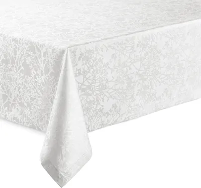 Produktbild von DecoHomeTextil Tischdecke Harmony hochwertig pflegeleicht mit Saumrand Weiß Eckig 110 x 220 cm