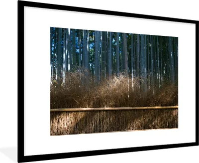 Produktbild von MuchoWow® Gerahmtes Poster Arashiyama-Bambusbäume in einem Wald Japan 90x60 cm - Poster mit Schwarzem Bilderrahmen Wandposter Rahmen Foto Bilder - Wanddekoration - Fotos