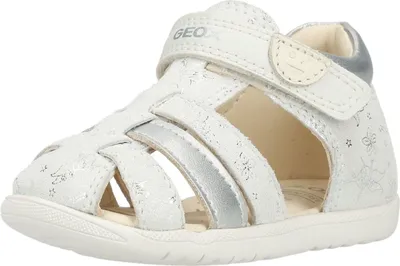 Produktbild von Geox Mädchen Sandalen aus Leder mit Klettverschluss, atmungsaktiv und geschlossener Ferse