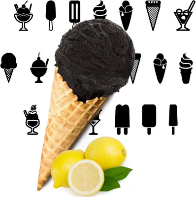Image de Citron Poudre de glace noire 333 g