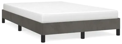 Produktbild von vidaXL Bettgestell ohne Matratze Dunkelgrau 120x200 cm Samt