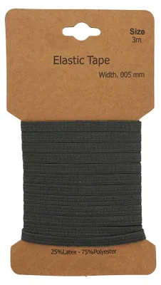 Produktbild von Gummiband 3m x 5mm Gummilitze Gummi elastisches Band Flachgummi Farbwahl