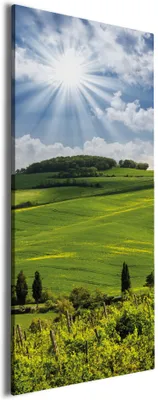 Produktbild von Wallario Premium Leinwandbild Strahlender Sonnenschein in Größe 50 x 125 cm