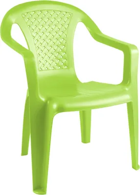 Zdjęcie produktu dla Fotel dziecięcy limegreen z litego plastiku, monoblok, z możliwością sztaplowania