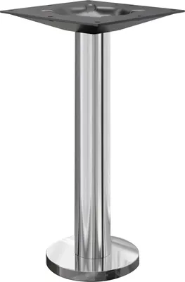 Produktbild von MILAN | Bistro Tischgestell | Edelstahl | Fuß: Ø 18 cm | Säule: 7,6 x 69 cm | Bodenmontage | Tischgestell Rund, Gastro Tischgestell