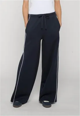 Produktbild von Damenhose Urban Classics, weit geschnitten, aus Stoff, Modell "Scuba Trackpants", Farbe: Marineblau - Größe: S, weit geschnitten