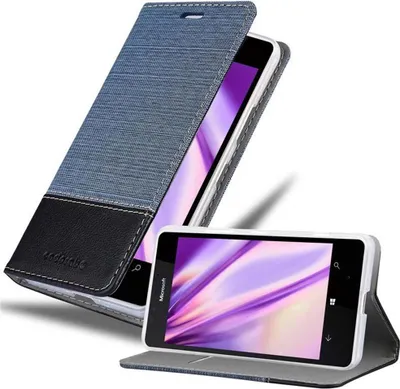 Obrázek produktu pro Cadorabo pouzdro pro Nokia Lumia 950 Protective Cover in Blue Pouzdro na mobilní telefon Book Case Cover