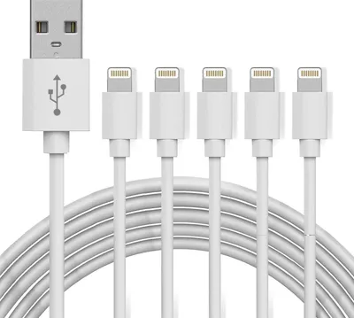 Produktbild von Ladekabel für iPhone Lightning 1M/2M – USB-A oder USB-C bis iPhone 14 – USB- A zu Lightning 1 Meter / 5 Pack