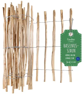 Productafbeelding van Creative Home houten schutting 90cm hoog en 5m lang, lamelafstand 3-5 cm