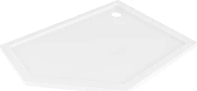Produktbild von Mexen Flow Fünfeck-Duschwanne Slim rechts 100 x 90 cm, weiß glänzend - 46P109010R