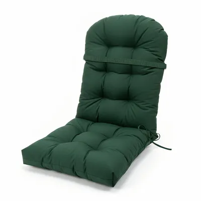 Produktbild von Outdoor-Schaukelstuhlkissen mit Bändern,Hochlehner Auflagen Stuhlkissen Sitzkissen,wasserfest Adirondack Stuhl Ersatzkissen,Lounge-Sitzkissen für Garten und Veranda,Dunkelgrün