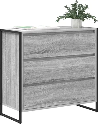 Zdjęcie produktu dla vidaXL Kredens szary Sonoma 79 x 36 x 75,5 cm Materiał drewnopochodny