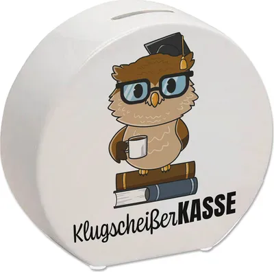 Produktbild von Eule Spardose mit Spruch Klugscheißer-Kasse