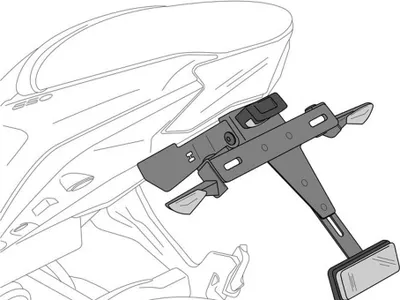 Produktbild von PUIG 22193N Kennzeichenhalters  passend fuer HONDA CBR600RR Schwarz