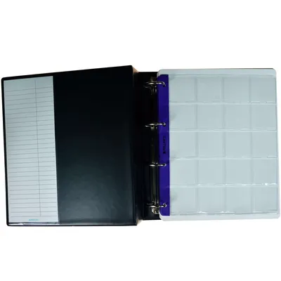 Produktbild von Sammelalbum XL für 200 Münzrähmchen im Format 50 x 50 mm. 10 Münz-Hüllen und Zwischenblätter.