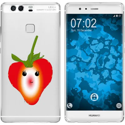 Produktbild von PhoneNatic Case kompatibel mit Huawei P9 Silikon-Hülle Sommer Erdbeere M4
