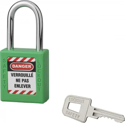 Image de Cadenas de consignation 40mm, anse 38mm, Vert, variure A - Thirard