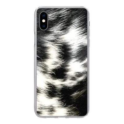 Produktbild von MuchoWow® Handyhülle Schutzhülle Hülle für iPhone Xs Die Kuhhaut einer Langhornkuh Silikon Softcase Handy Hülle - Handytasche