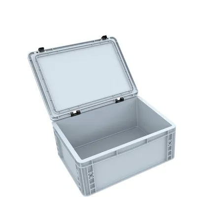 Immagine prodotto di Contenitore Euro con coperchio incernierato, 400x300x185 mm, impilabile