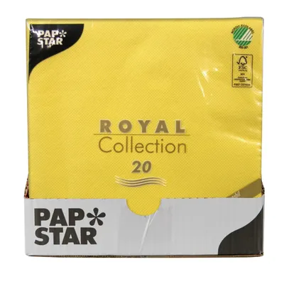 Produktbild von Papstar Servietten RC gelb 40x40 cm 20 Stück