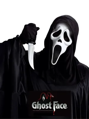 Produktbild von Original Ghost Face Scream Slayer Kit Maske mit Kapuze Handschuhe Messer