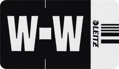 Produktbild von Orgacolor Buchstabensignal W VE=10x250 Stück schwarz