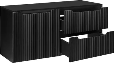 Produktbild von Doppelwaschtisch-Unterschrank 120cm, schwarz, NEWPORT-56-BLACK