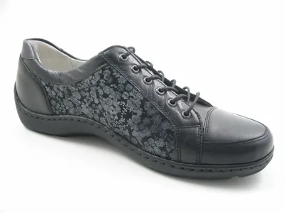 Produktbild von WALDLÄUFER Damen  Schnürschuhe bequem schwarz Gr. 81/2