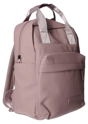 Produktbild von Rucksack BKR-502 aus glattem Kunstleder Antikrosa 26x29x10 cm mit gepolstertem Tabletfach
