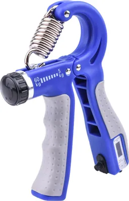 Produktbild von INF Handtrainer, Unterarm-Trainingsgerät, Griffkraft-Trainer, 5-60 kg Fingertrainer Blau