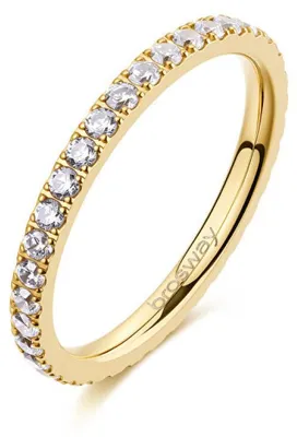 Imagen del producto de Anillo de oro para mujer con circonitas brillantes, modelo Desideri BEIA006