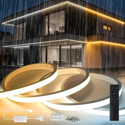 Productafbeelding van 20m Neon LED Strip 220V Dimbaar Siliconen Waterdicht