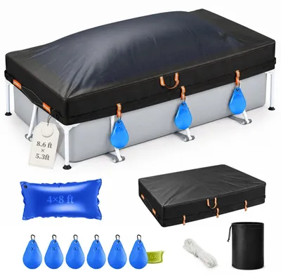Immagine prodotto di Copertura per piscina, dimensioni 260 x 170 cm, set comprensivo di cuscino per piscina