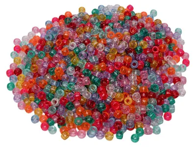 Produktbild von Farbvarianten – Pony-Perlen Glitter 6 x 9 mm, 1000 Stück