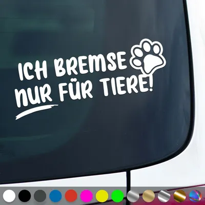 Produktbild von PantherPixel Bremsen Aufkleber Nur Für Tiere Tierrettung Tierschutz Sticker Auto Geschenkidee Farbe Weiss