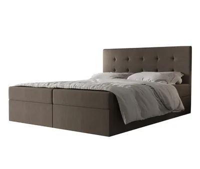 Produktbild von AX LIVING Boxspringbett 180x200 mit Bettkasten Dahlina Braun – Eleganz&Komfort