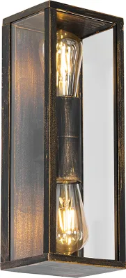 Produktbild von Vintage Wandleuchte AntikGold 38 cm 2 Flammig IP44 Charlois