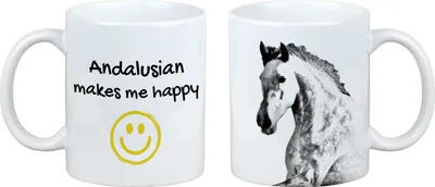 Immagine prodotto di Andaluso - Tazza con cavallo, allegra tazza per gli amanti dei cani, regalo personalizzato del marchio Art-Dog